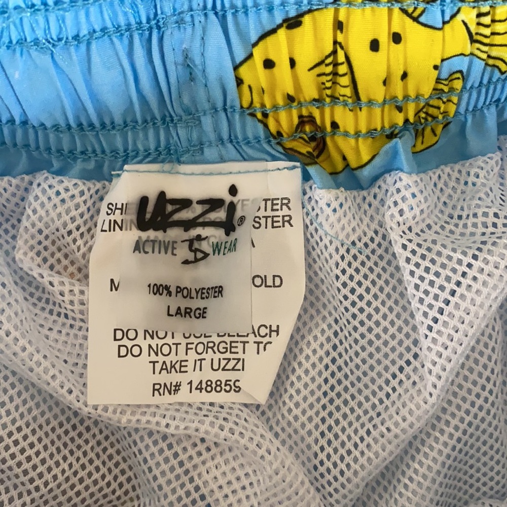 🐠🐡🐟UZZI Activewear SizeL Swim Trunks NWT 🐡🐠🐟 - Picture 6 of 10